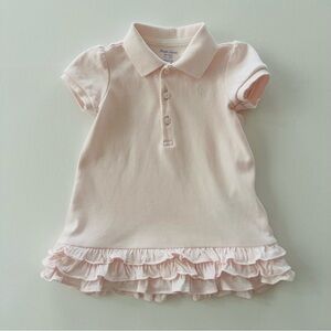 Ralph Lauren 6 Months Baby Girl Pink  Polo Ruffle Dress Spring Summer